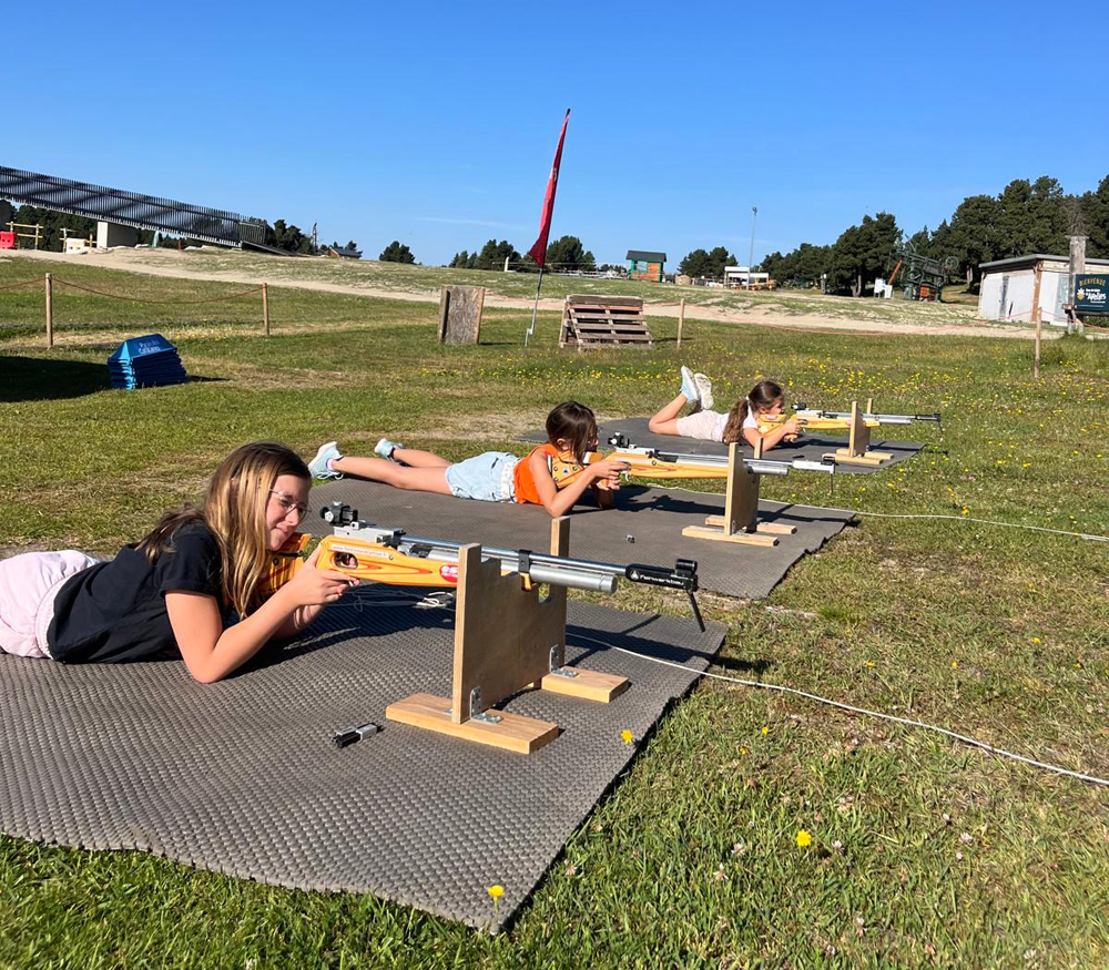 Biathlon à Font-Romeu avec un groupe d'enfants