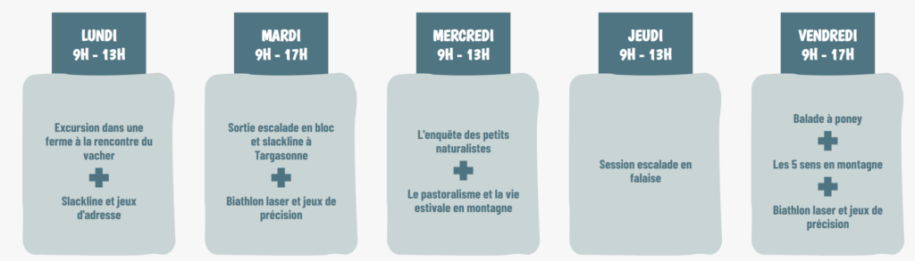 Club enfant à Font-Romeu - Programme des mini aventuriers